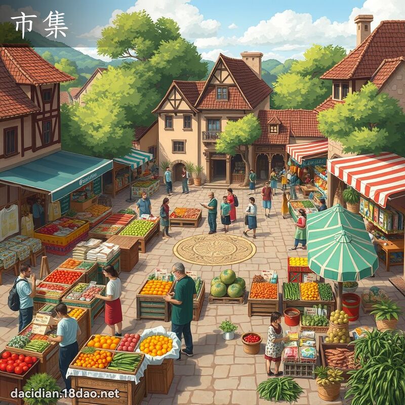 市集 - 國語大辭典配圖