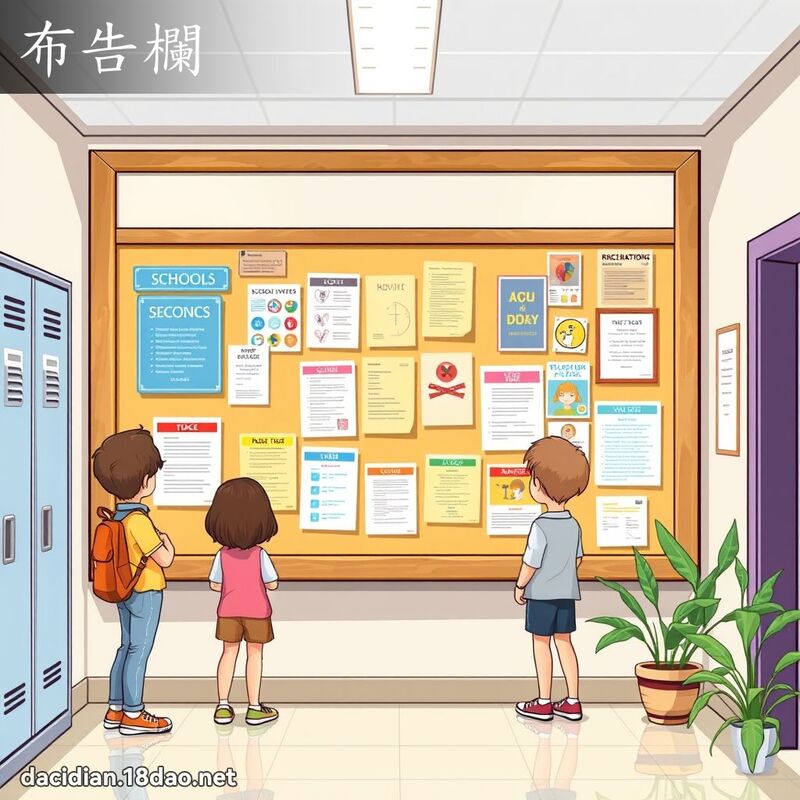 布告欄 - 國語大辭典配圖