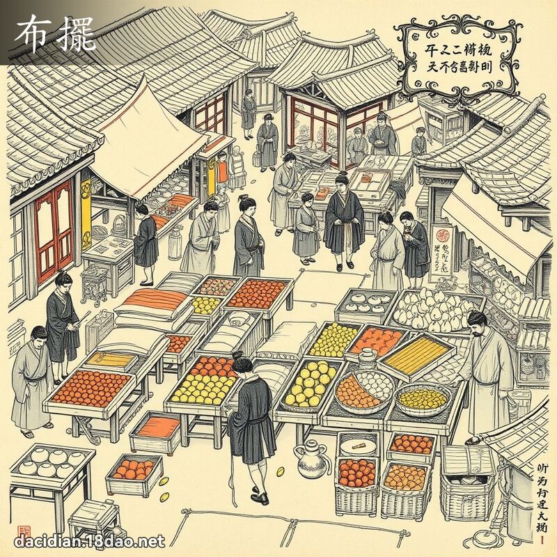 布擺 - 國語大辭典配圖