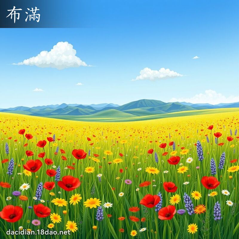 布滿 - 國語大辭典配圖