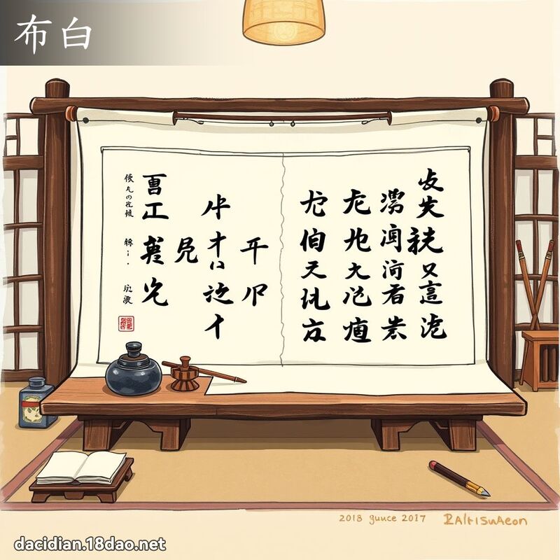 布白 - 國語大辭典配圖