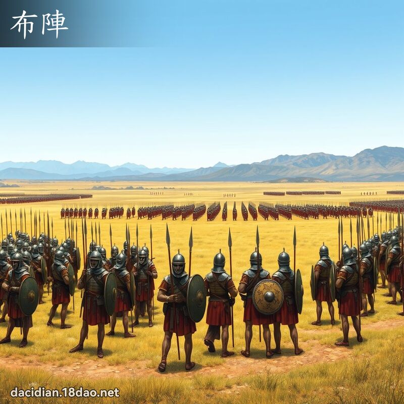 布陣 - 國語大辭典配圖