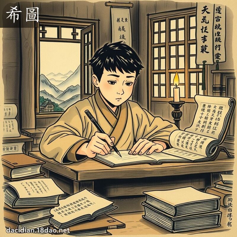 希图 - 国语大辞典配图
