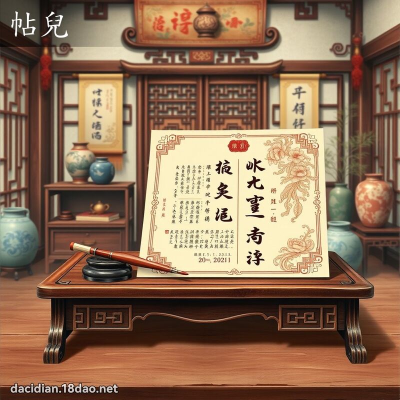 帖兒 - 國語大辭典配圖