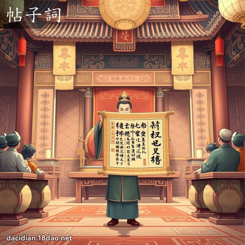 帖子詞 - 國語大辭典配圖