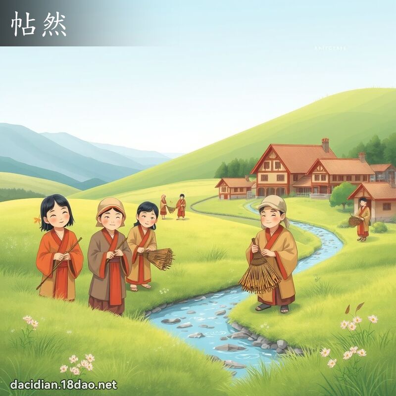 帖然 - 国语大辞典配图