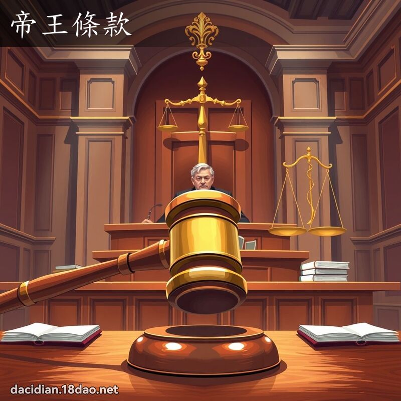 帝王條款 - 國語大辭典配圖
