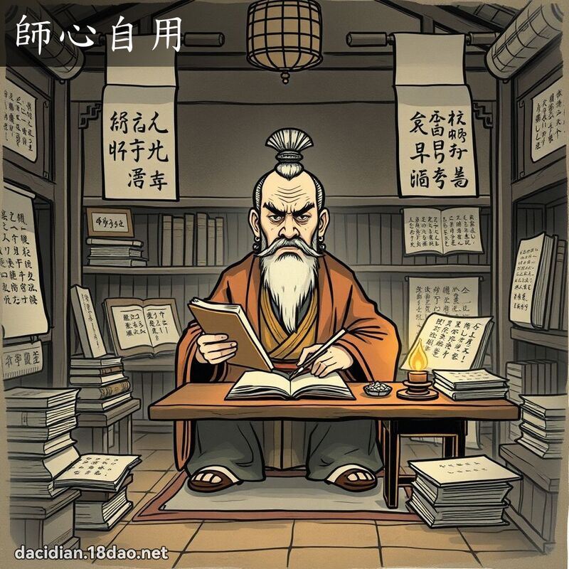 师心自用 - 国语大辞典配图