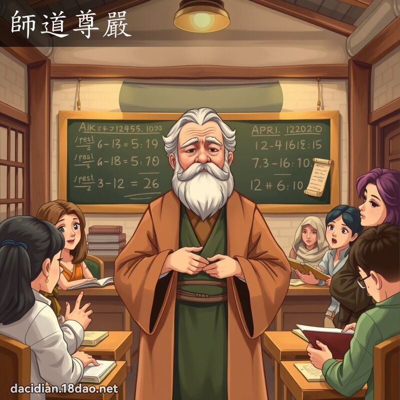 師道尊嚴 - 國語大辭典配圖