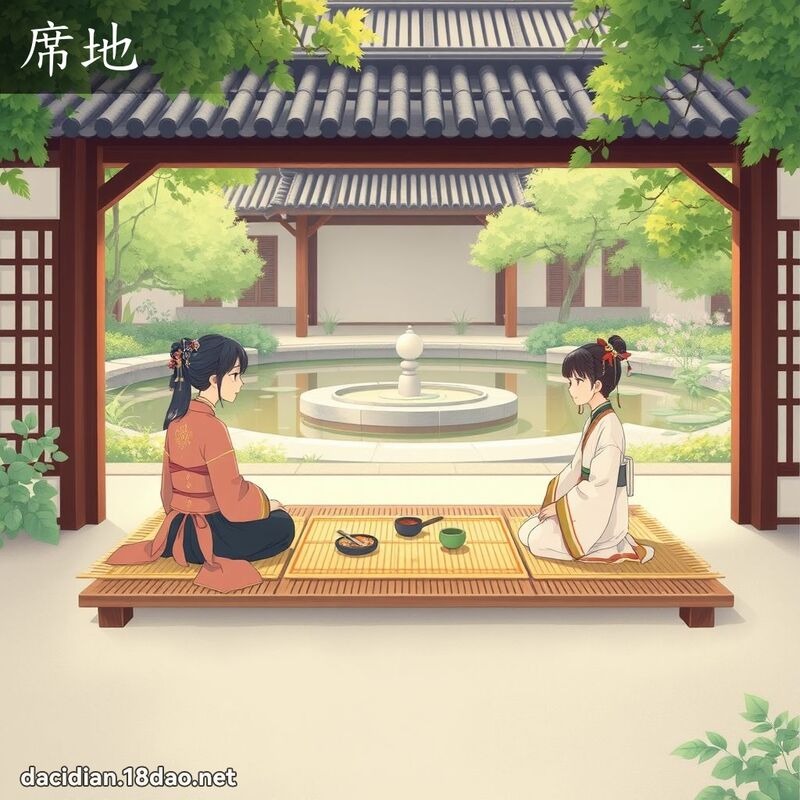 席地 - 国语大辞典配图