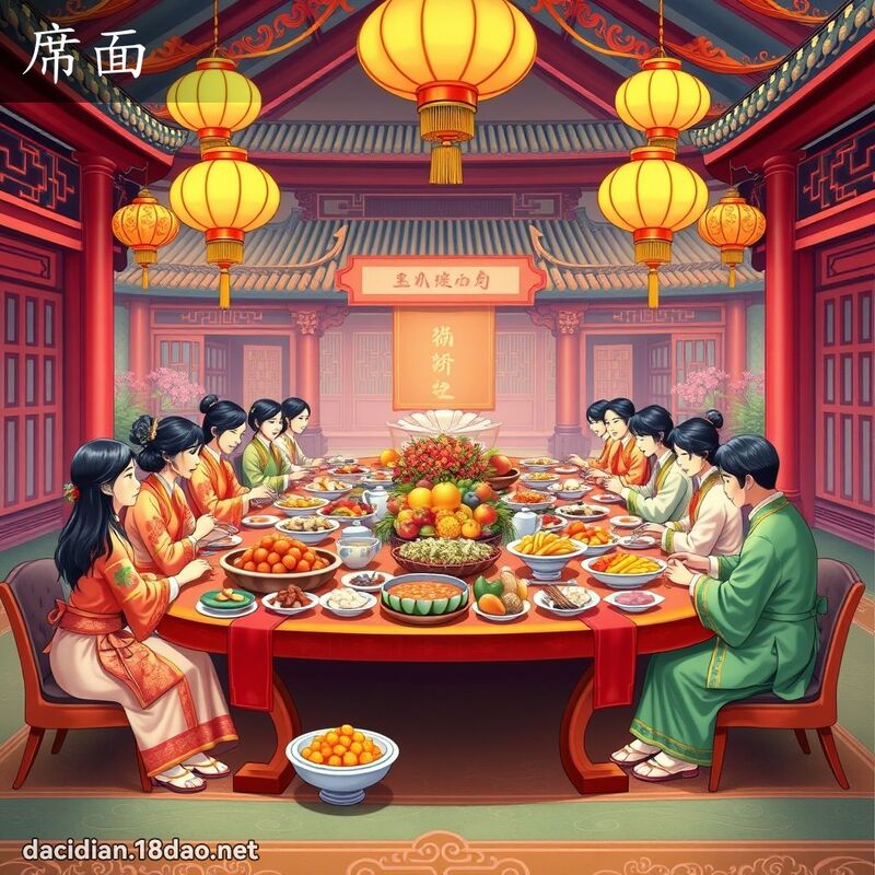 词语: 席面 (多意词)