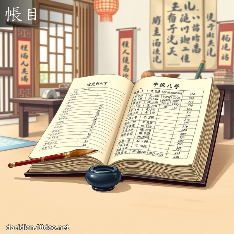 帳目 - 國語大辭典配圖