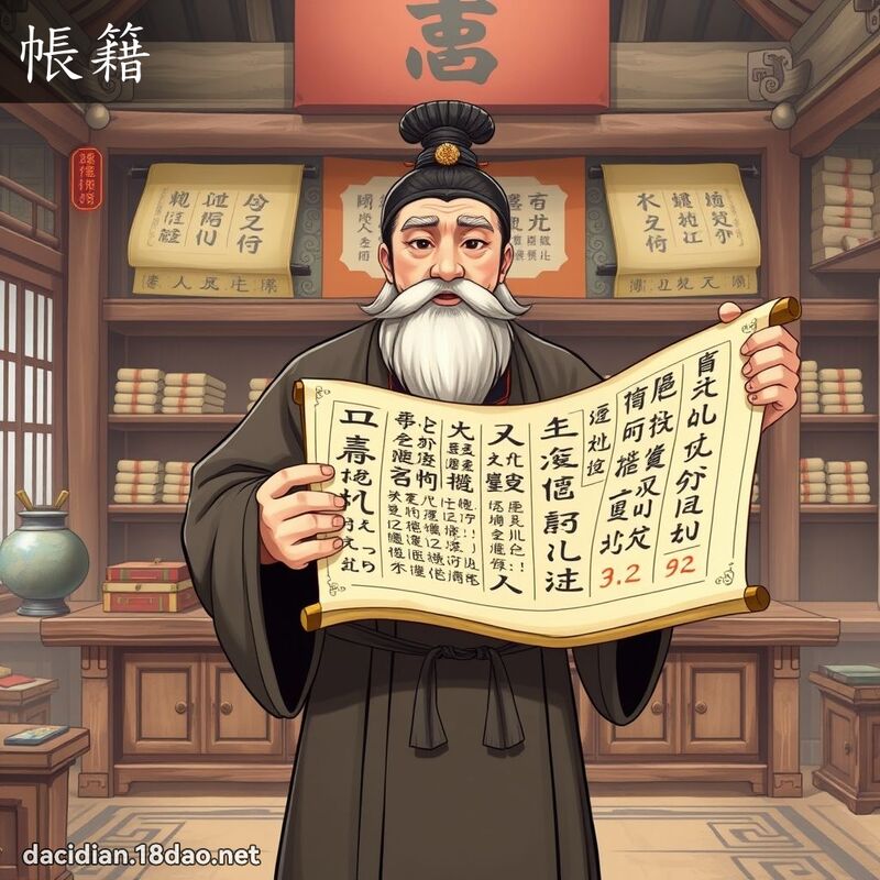 帳籍 - 國語大辭典配圖