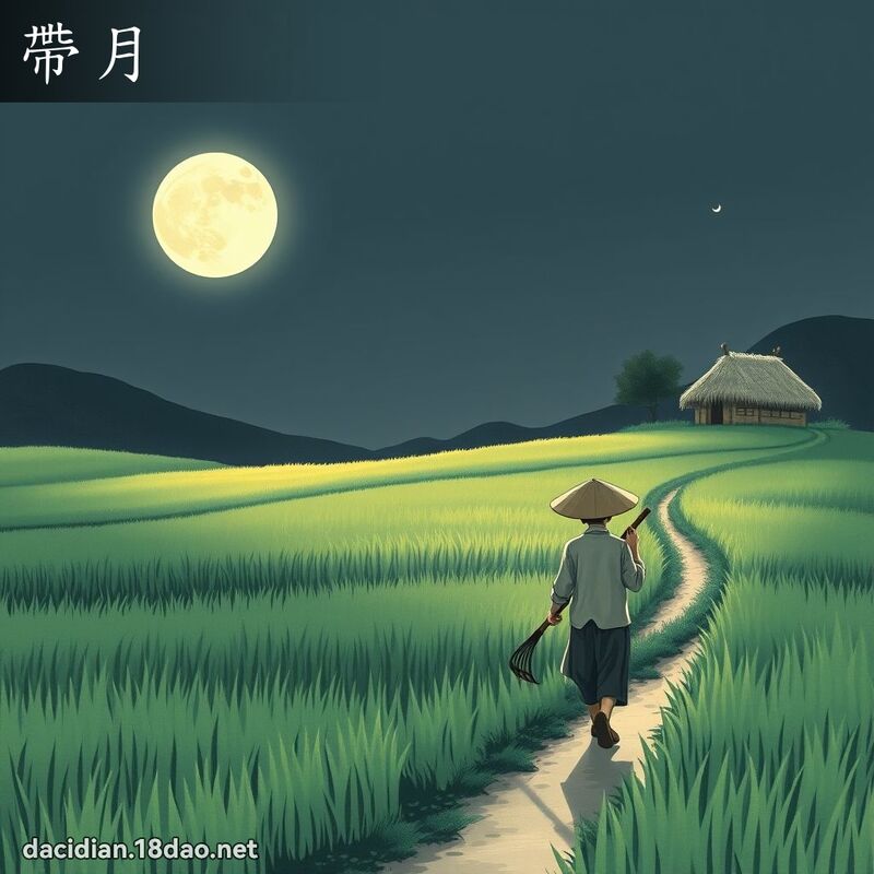 带月 - 国语大辞典配图