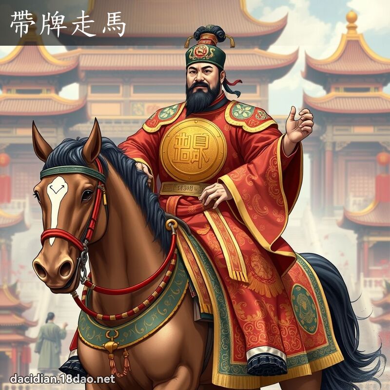 带牌走马 - 国语大辞典配图