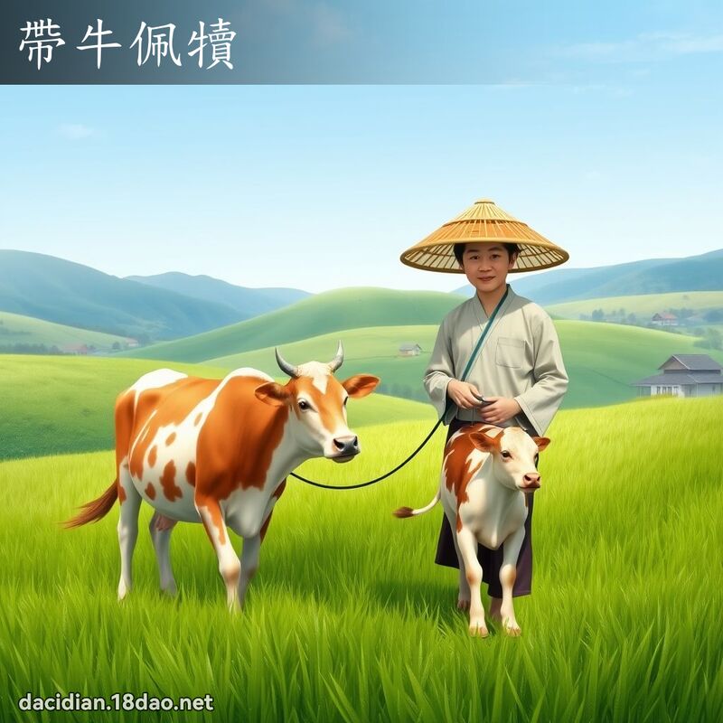帶牛佩犢 - 國語大辭典配圖