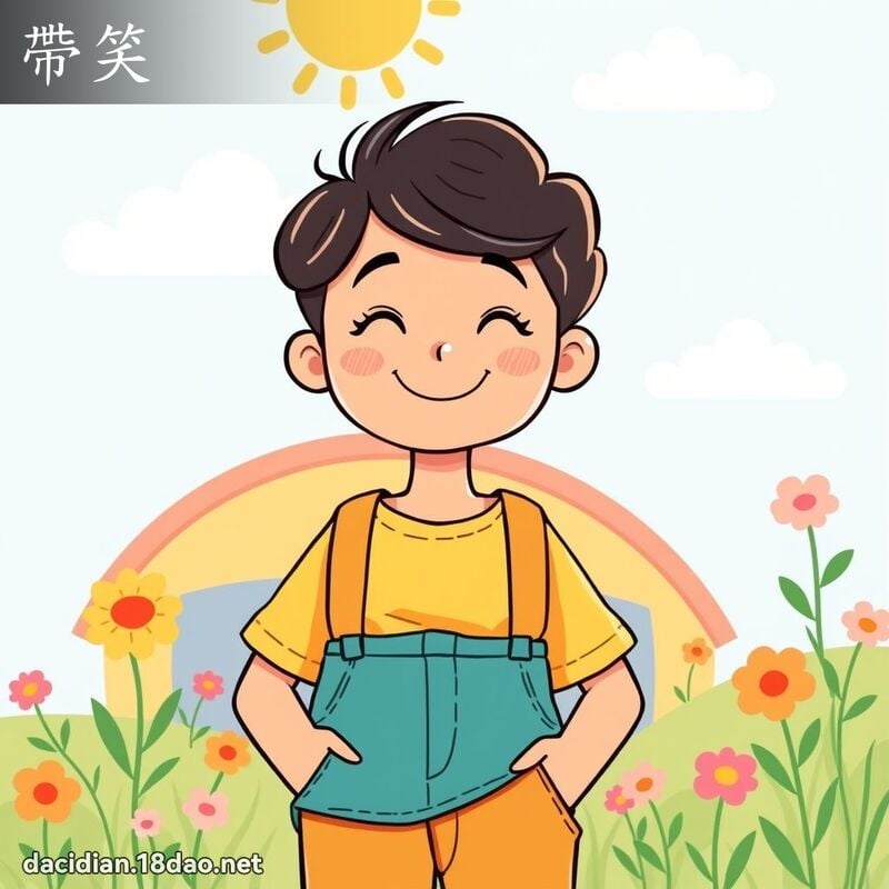帶笑 - 國語大辭典配圖