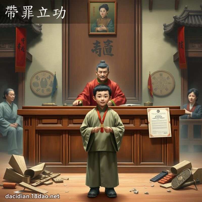 帶罪立功 - 國語大辭典配圖