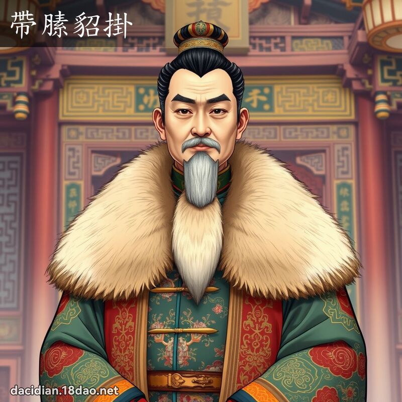 带膆貂掛 - 国语大辞典配图
