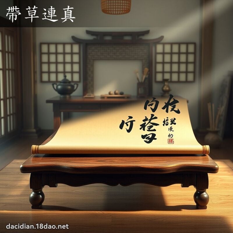 带草连真 - 国语大辞典配图