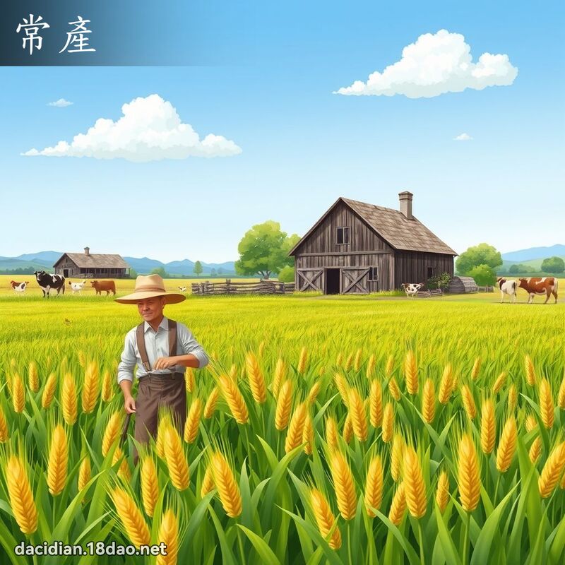 常產 - 國語大辭典配圖