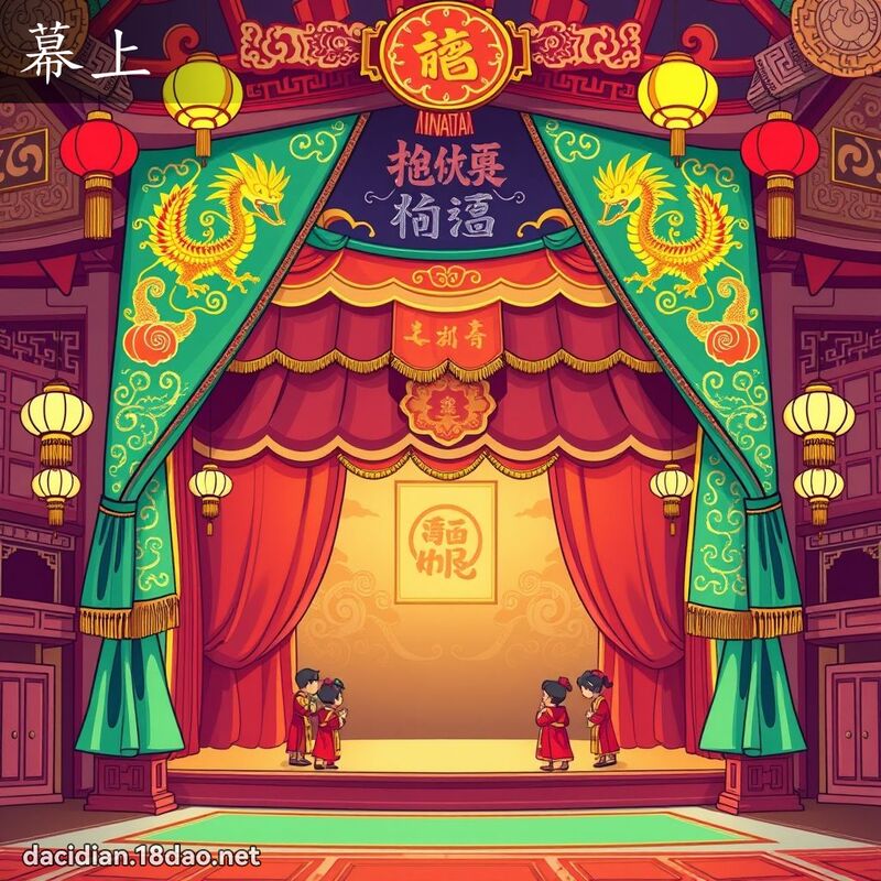 幕上 - 國語大辭典配圖