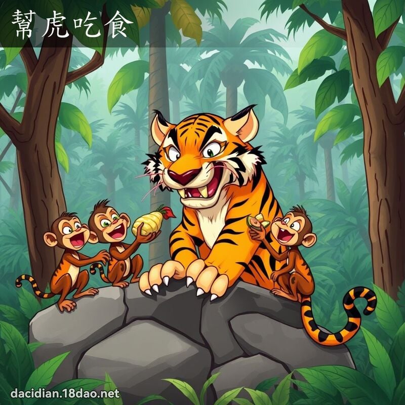 幫虎吃食 - 國語大辭典配圖