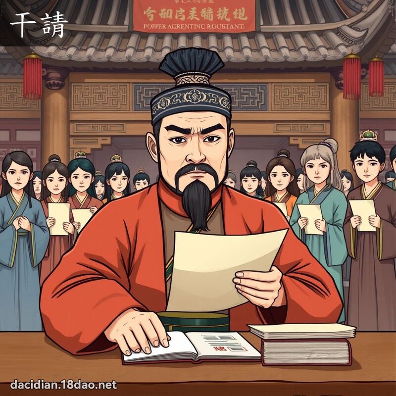 干請 - 國語大辭典配圖