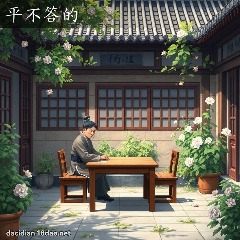 平不答的 - 國語大辭典配圖