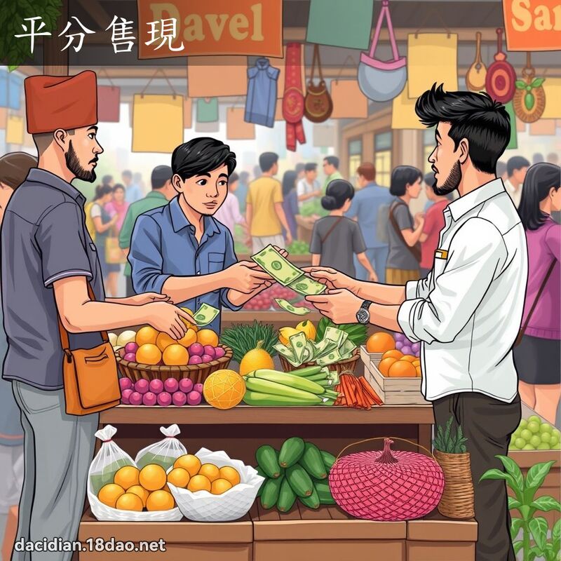 平分售現 - 國語大辭典配圖