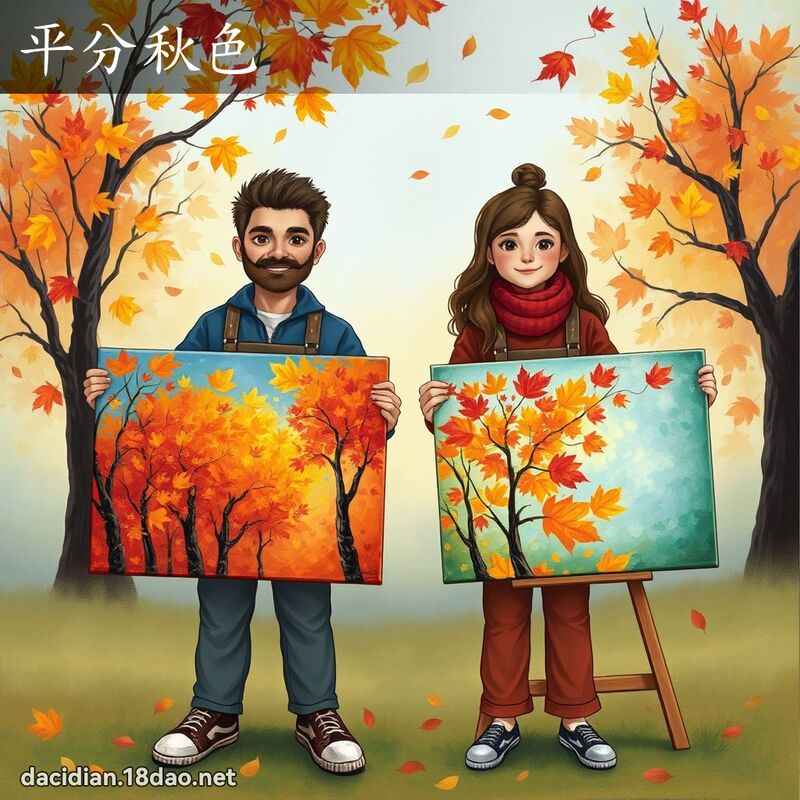 平分秋色 - 國語大辭典配圖