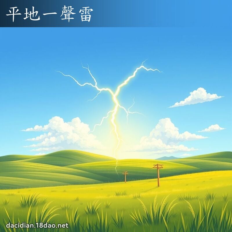 平地一聲雷 - 國語大辭典配圖