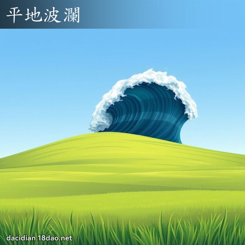 平地波澜 - 国语大辞典配图