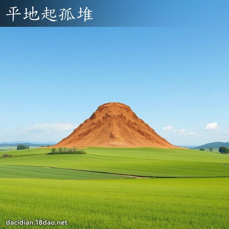 平地起孤堆 - 國語大辭典配圖