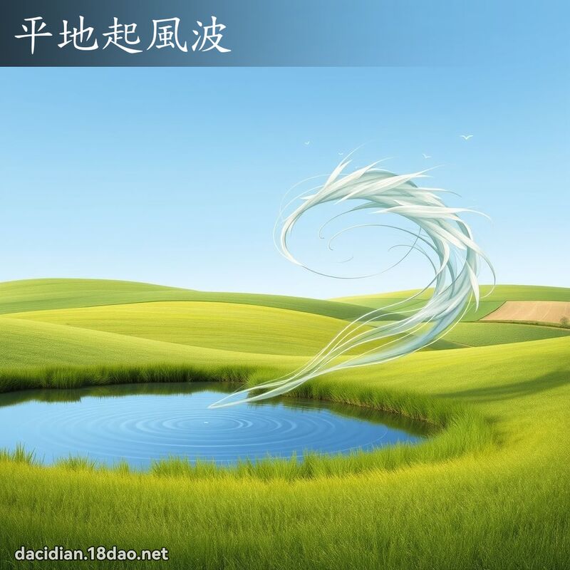 平地起風波 - 國語大辭典配圖