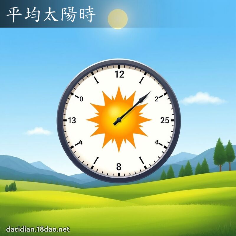 平均太陽時 - 國語大辭典配圖