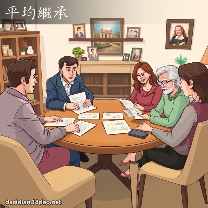 平均繼承 - 國語大辭典配圖