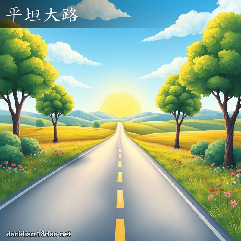 平坦大路 - 國語大辭典配圖