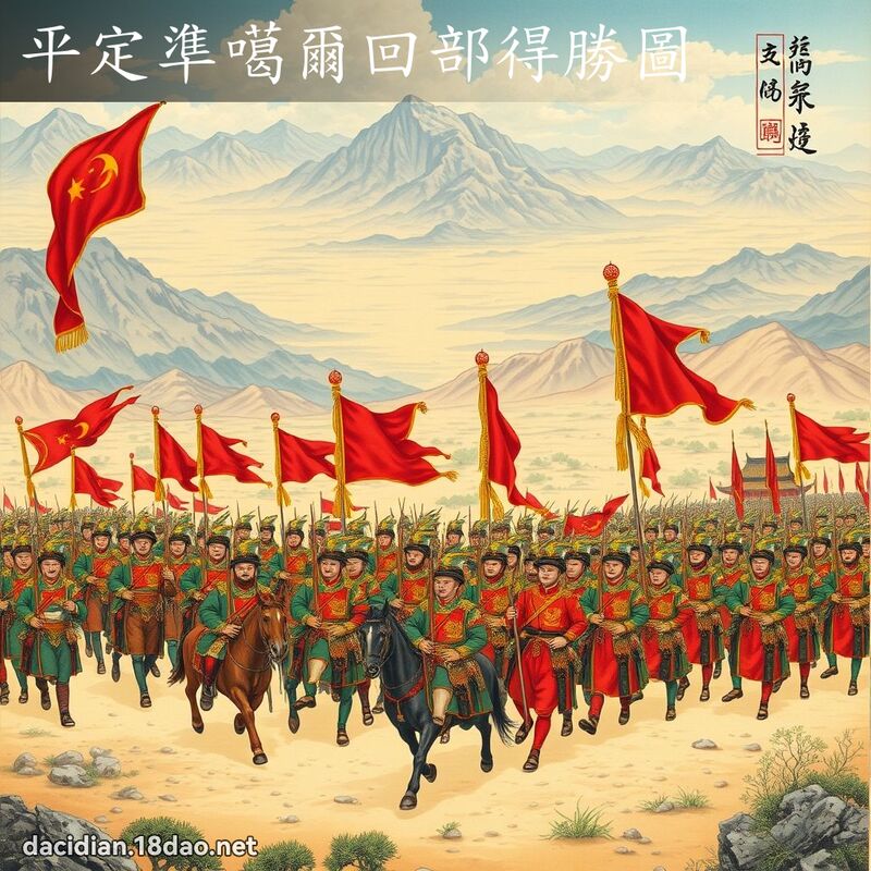 平定准噶尔回部得胜图 - 国语大辞典配图