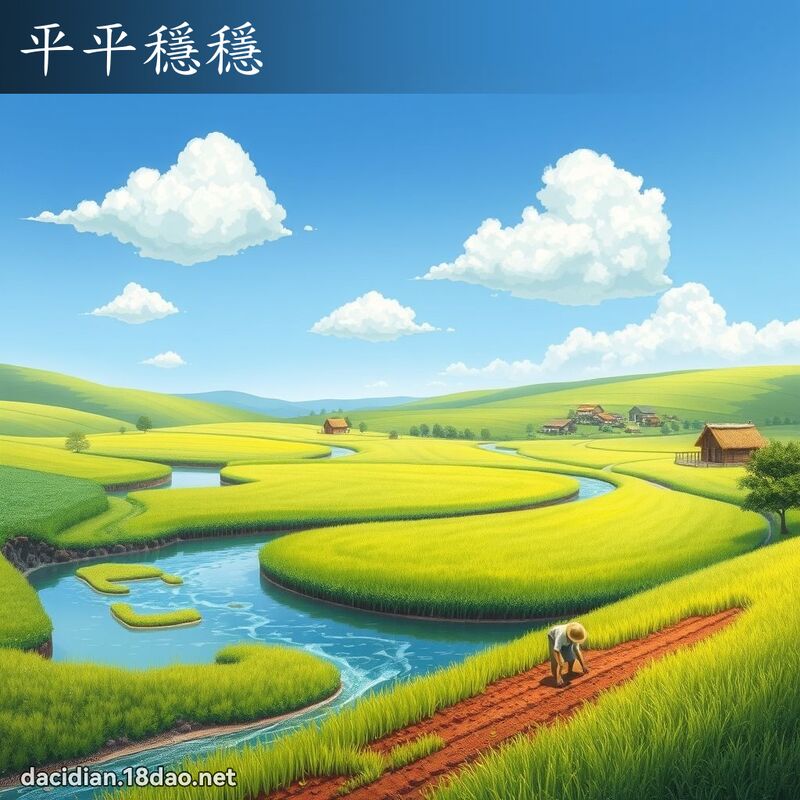 平平穩穩 - 國語大辭典配圖