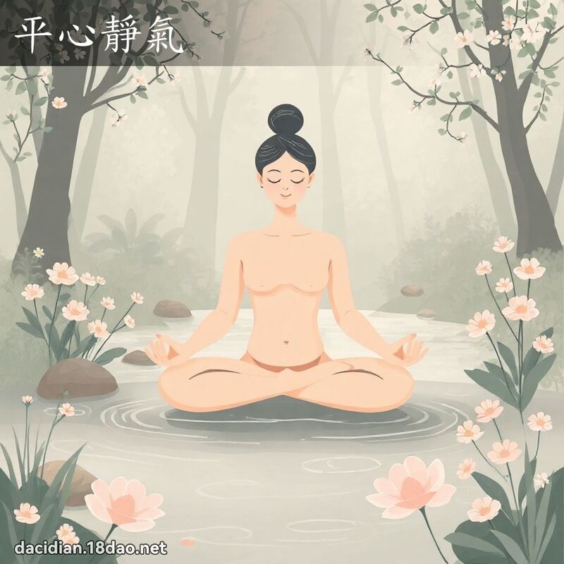平心靜氣 - 國語大辭典配圖