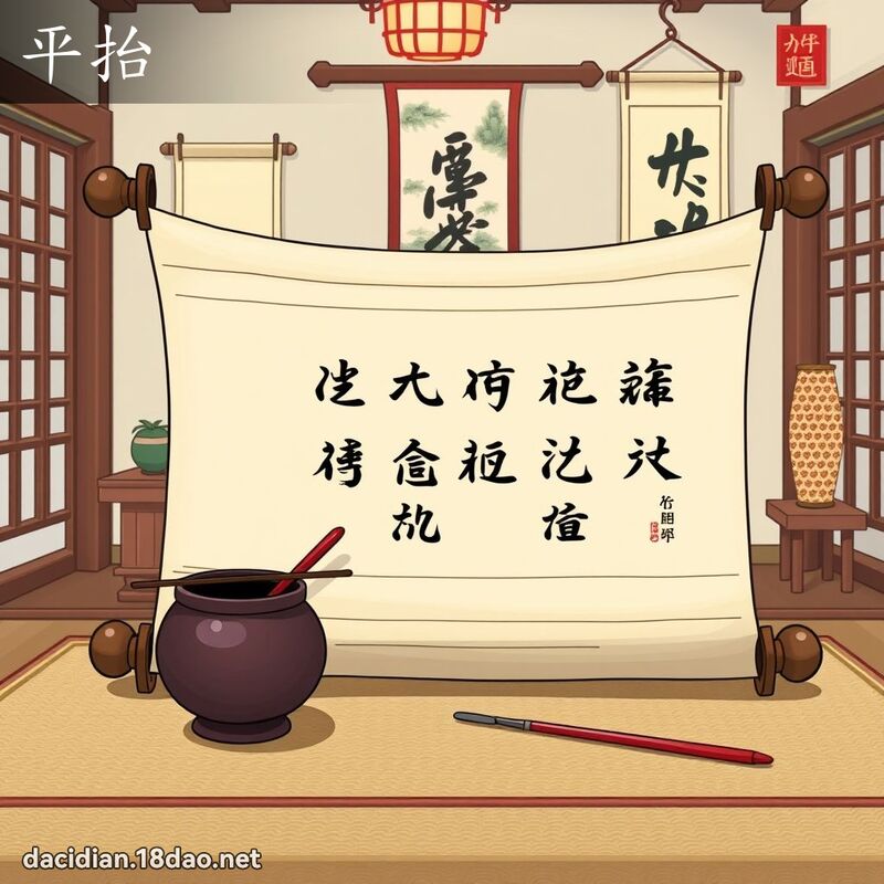 平抬 - 国语大辞典配图