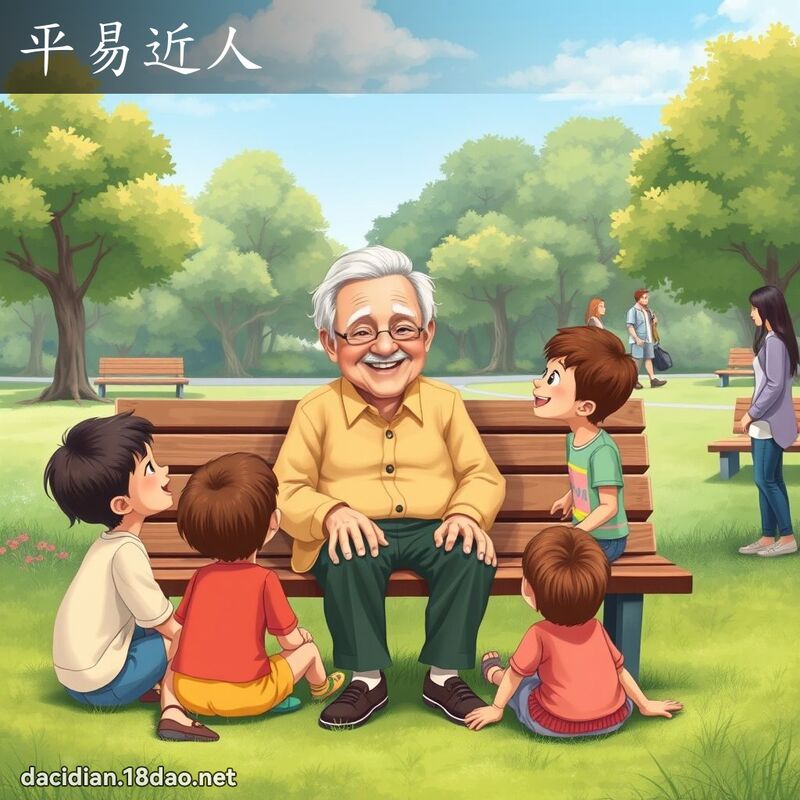 平易近人 - 國語大辭典配圖
