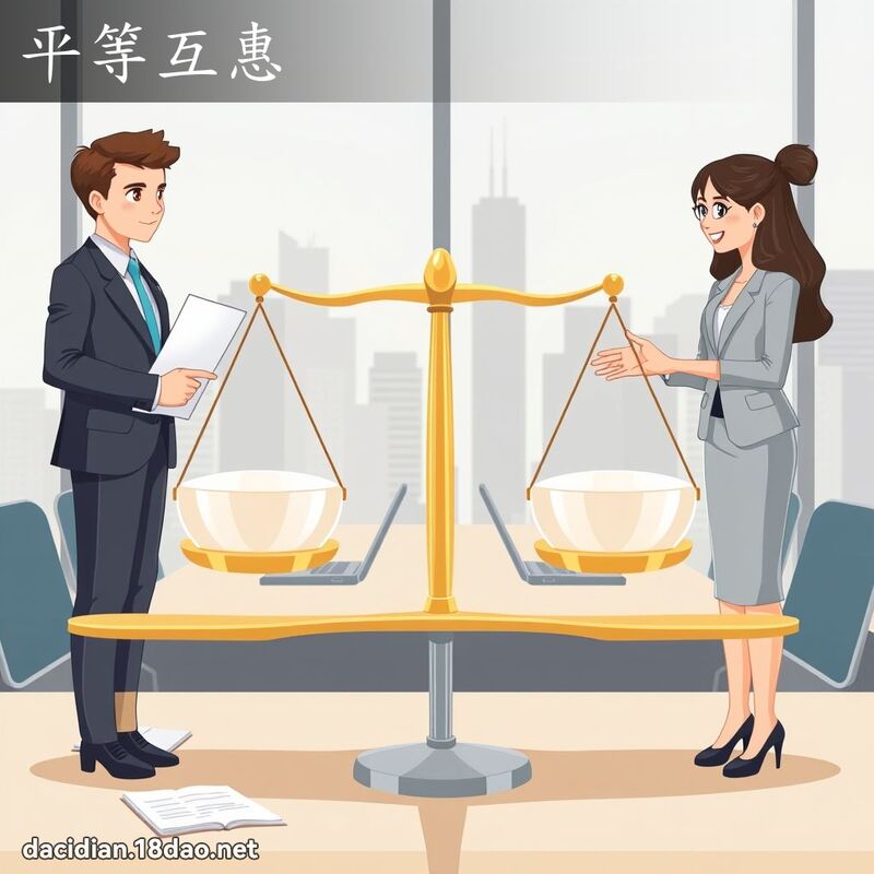 平等互惠 - 国语大辞典配图