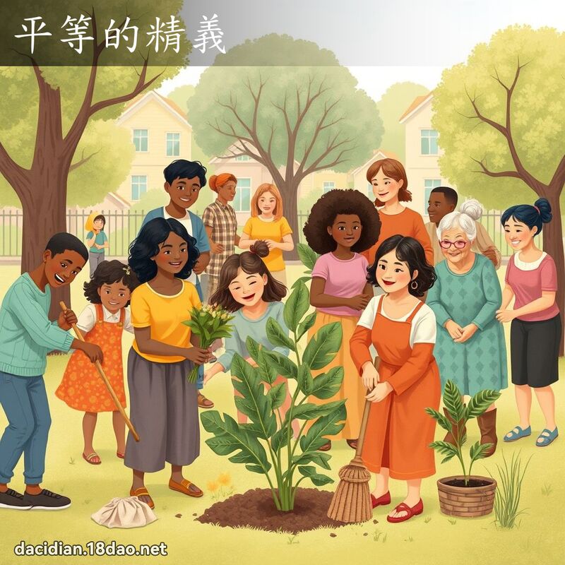 平等的精义 - 国语大辞典配图