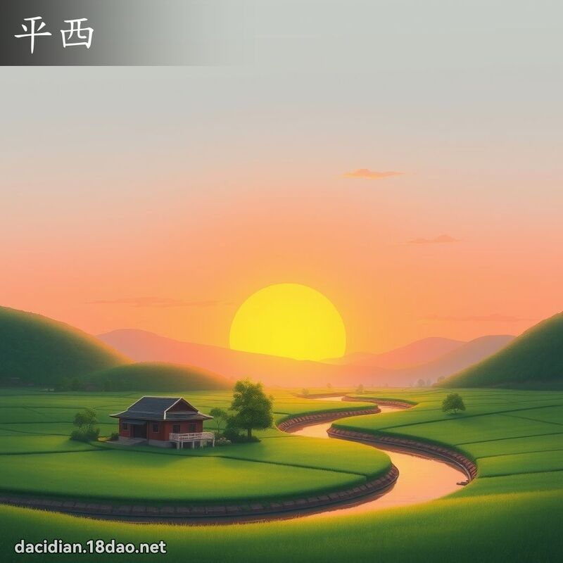 平西 - 国语大辞典配图
