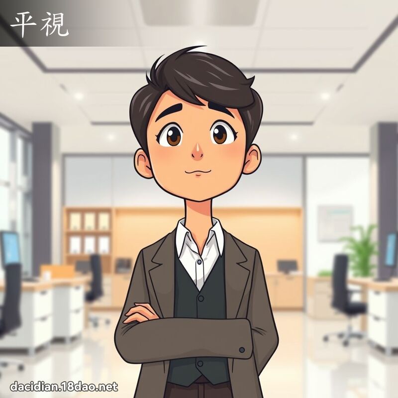 平视 - 国语大辞典配图