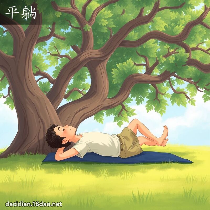 平躺 - 國語大辭典配圖