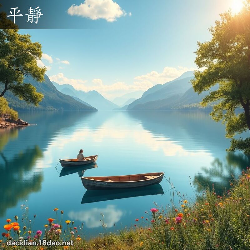 平靜 - 國語大辭典配圖