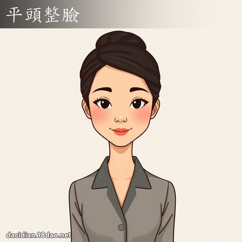 平頭整臉 - 國語大辭典配圖